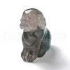 Natural Fluorite Carved Healing Dog Figurines DJEW-F025-01B-2