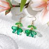 304 Stainless Steel Glass Dangle Earrings EJEW-MZ00433-01-1