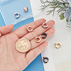 DICOSMETIC 8pcs 4 colors Ion Plating(IP) 304 Stainless Steel Huggie Hoop Earrings Findings STAS-DC0005-17-2