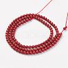 Natural Red Jasper Bead Strand G-G680-47-2
