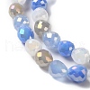 Electroplated Glass Beads Strands GLAA-B013-01H-3