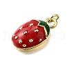 Brass Enamel Pendants KK-B136-07G-12-2
