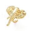 Brass Adjustable Open Cuff Rings for Women RJEW-R032-02G-4