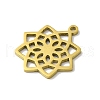 5Pcs 201 Stainless Steel Pendants STAS-Z068-02G-02-2