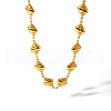 316L Surgical Stainless Steel Seashell Heart Link Chain Necklaces for Elegant European Style BF6500-4-2
