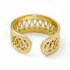 Ion Plating(IP) 304 Stainless Steel Cuff Ring for Women RJEW-C060-23G-3