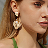 BENECREAT 32Pcs 2 Colors Brass Ear Stud Findings KK-BC0013-99-6