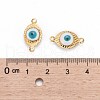 Golden Tone Brass Enamel Eye Links X-KK-Q570-01F-4