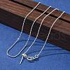 1mm Brass Ball Chain Adjustable Slider Necklaces KK-K398-28S-1