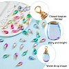 80Pcs 8 Colors Glass Pendants PALLOY-DC00017-4