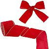 10 Yards Single Face Velvet Ribbon OCOR-WH0092-39B-1