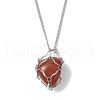 Non-Tarnish Stainless Steel Macrame Pouch Empty Stone Holder for Necklace Makings NJEW-JN04823-01-2
