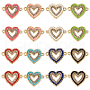 32Pcs 8 Colors Alloy Enamel Connector Charms FIND-TA0003-57-11