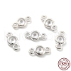 925 Sterling Silver Micro Pave Clear Cubic Zirconia Links Connectors STER-Z001-009S-4