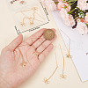 Beebeecraft 10Pcs Brass Chains Stud Earring Findings KK-BBC0009-82-3