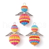 Rainbow Style ABS Plastic Pendants PALLOY-JF02739-1