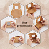 Square Foldable Creative Kraft Paper Box CON-WH0089-20B-4