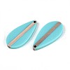 Opaque Resin & Wood Pendants RESI-T057-50A-2
