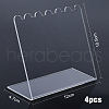 Transparent Acrylic Slant Back Necklace Display Stands EDIS-WH0022-04B-2