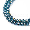 Electroplate Transparent Glass Beads Strands EGLA-N002-34B-G04-3