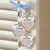 Heart with Word Wooden Hanging Plate HJEW-WH0037-007-5