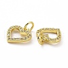 Brass Micro Pave Cubic Zirconia Charms KK-E068-VF036-3