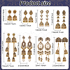 ANATTASOUL 8 Pairs 8 Style Zinc Alloy Dangle Stud Earrings for Women EJEW-AN0003-16-7