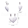 Tarnish Resistant 304 Stainless Steel Split Pendants STAS-F213-01P-2