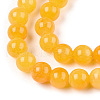 Natural Dyed Yellow Jade Gemstone Bead Strands X-G-R271-4mm-Y08-3