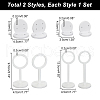 AHADERMAKER 2 Sets 2 Styles Acrylic Earring Display Stand Sets EDIS-GA0001-05B-2