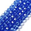 Electroplate Transparent Glass Beads Strands EGLA-A035-T10mm-A14-1