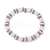 Round Natural White Jade Beads Stretch Bracelets BJEW-JB11818-02-2