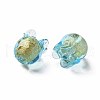 Handmade Gold Foil Lampwork Beads FOIL-T004-04B-3