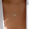 2-Heart Alloy Crystal Crystal Rhinestone Pendant Necklaces for Women WG8C735-01-1