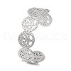 Tree of Life 304 Stainless Steel Cuff Bangles for Women BJEW-B104-21P-1