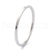 Non-Tarnish 1mm Polished Plain Dome Finger Ring for Girl Women RJEW-C012-02E-P-3