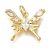 Rack Plating Brass Micro Pave Cubic Zirconia Pendants KK-I720-38G-1