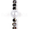 Acrylic & Glass & ABS Plastic Pearl & Alloy & Polymer Clay Pave Rhinestone Beads Strands MAK-T011-08A-2