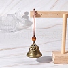 Iron Bell & Alloy Star Pendant Decorations HJEW-JM03366-1