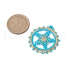 Seed Beads Beaded Charms PALLOY-MZ00272-02-2