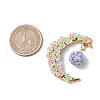 Glass Seed Beaded Pendants PALLOY-MZ00602-02-2
