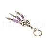 9Pcs Natral Gemstone Keychain KEYC-JKC01235-5