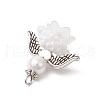 Glass Seed Beaded Angel Pendants PALLOY-MZ00714-01-4