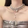 Spider Alloy & Plastic Imitation Pearl Pendant Multi Layered Necklaces for Women FS-WG1DFD4-01-2