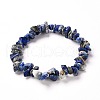 Chip Natural Gemstone Beaded Stretch Bracelets Sets X-BJEW-JB05700-4