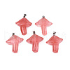 Cherry Quartz Glass Pendants G-R480-02N-1
