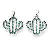 Brass Micro Pave Cubic Zirconia Pendants KK-N257-71P-1