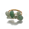 Natural Green Aventurine Finger Rings for Women RJEW-TA00202-01-2