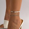 3Pcs Alloy Snake Chain & Figaro Chain & Cable Chain Anklets WGC2FE0-02-1