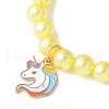 ABS Plastic Imitation Pearl Beads Stretch Bracelets BJEW-JB11585-01-4